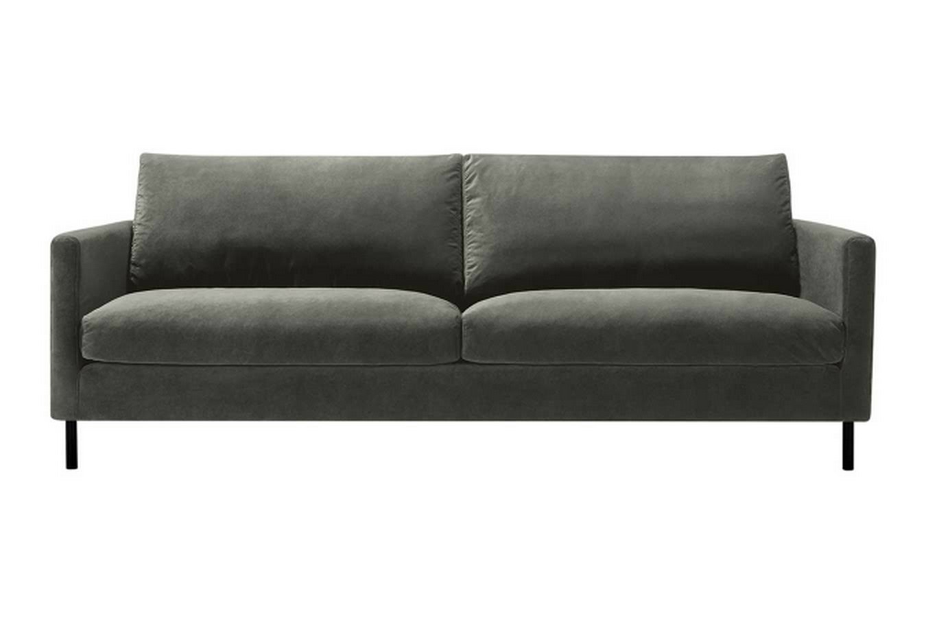 Sofa 3 Sitzer Impala Classic Samt grau