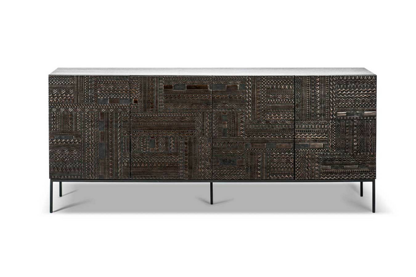 Sideboard Tabwa Teak massiv B 200 cm