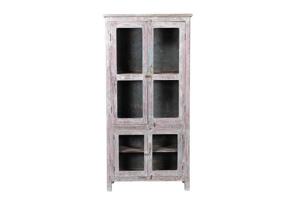 Vitrine Vintage weiß H 194 cm 