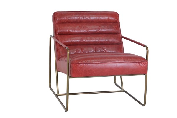 Lounge Sessel Century Leder rot