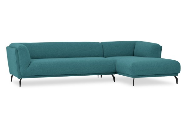 Ecksofa 2,5-Sitzer Aston Stoff petrol