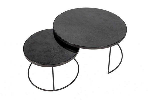 Couchtisch Set Nesting rund charcoal