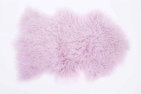 Tibetanisches Lammfell pink B 80 cm