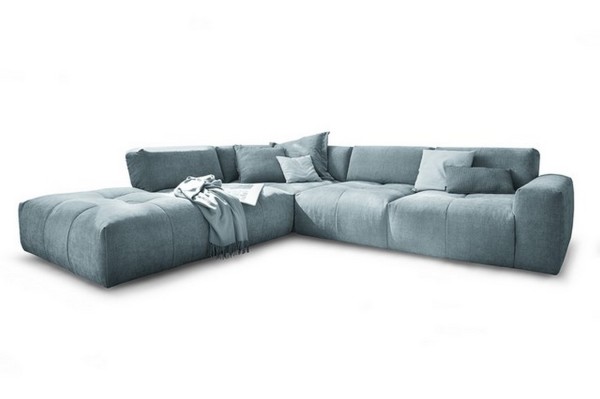 Ecksofa Paddy Stoff navy