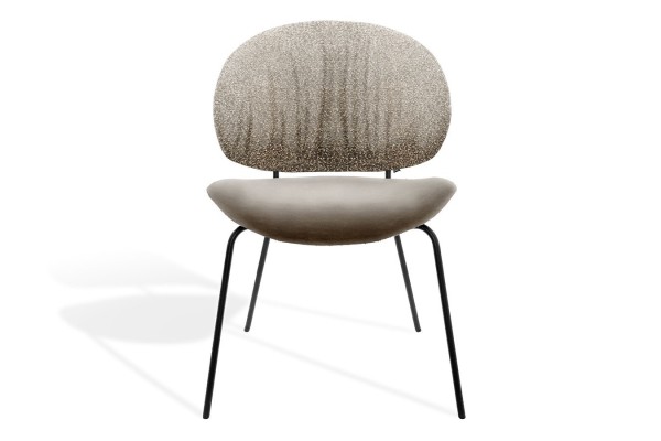 Sessel Alvaro Lounge Bouclé-Leder beige