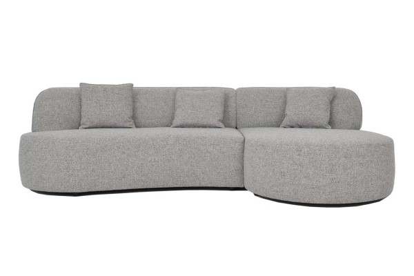 Ecksofa Alexa Stoff grau