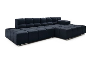 Ecksofa Cube Stoff dunkelblau