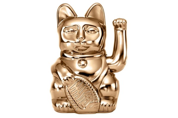 Winkekatze Lucky Cat Cosmic shiny platin