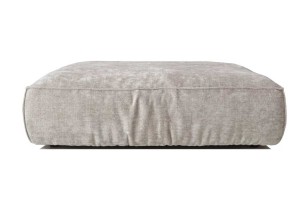 Hocker Marta Samtstoff beige groß