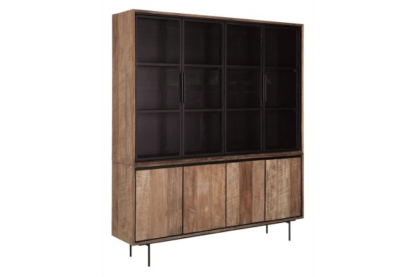 Vitrinenschrank Metropole Teak B 180 cm