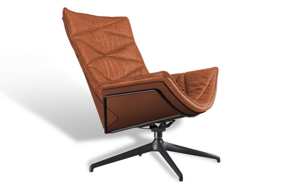 Drehsessel Nest Pure Lounge Stoff orange