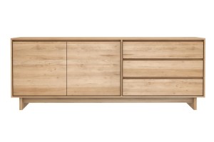 Sideboard Wave Eiche massiv B 205 cm