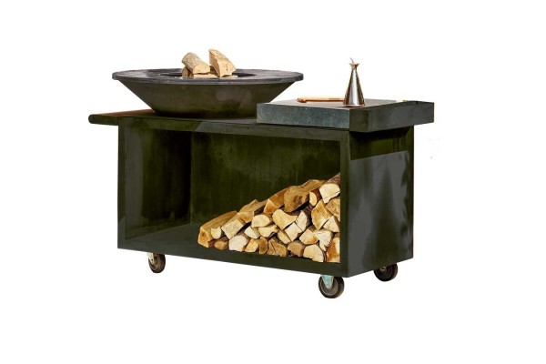 Ofyr Grill Island Black 100 PRO Teakholz