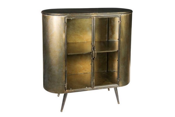 Metallvitrine Space bronze antik h 91,5 cm