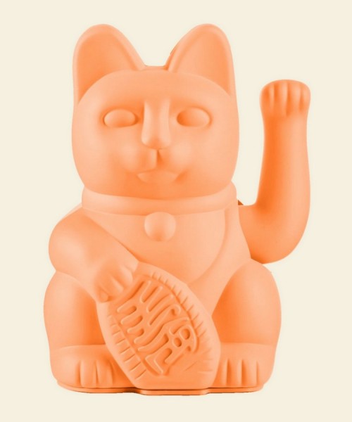 Winkekatze Lucky Cat matt orange