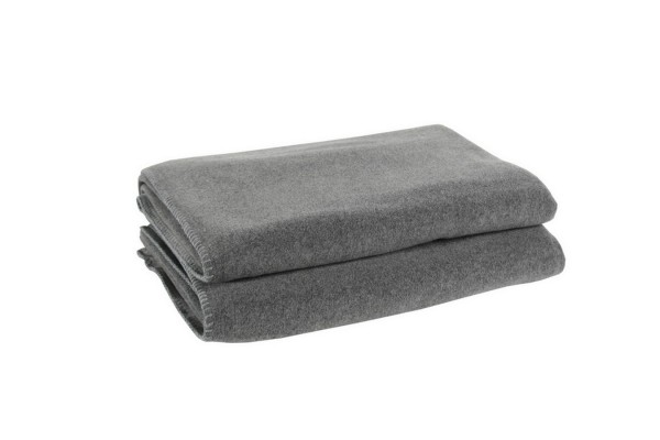 Soft-Fleece Decke 160 x 200 cm grau meliert