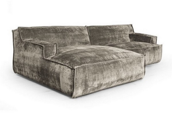 Ecksofa Plantes Cord taupe 