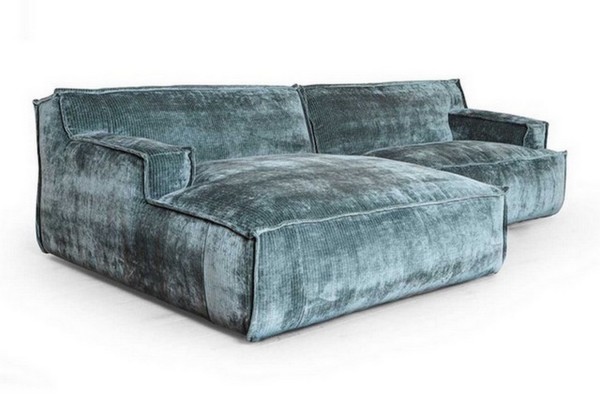 Ecksofa Plantes Cord petrol