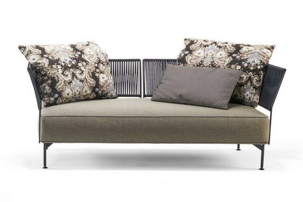 Gartensofa Miu 2 Sitzer, 2 Armteile