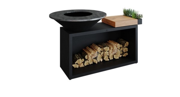 Ofyr Grill Island Black 100 Teakholz