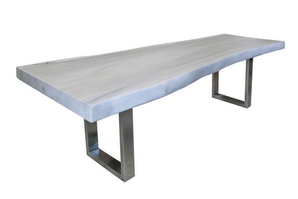 Designtisch Suarholz weiss pigmentiert 300_100 cm