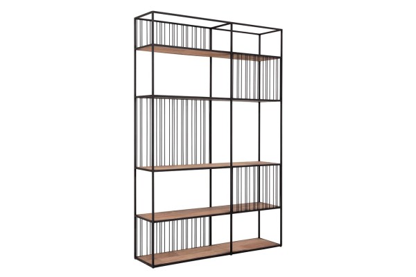 Bücherregal Barra Teak-Metall B 140 cm