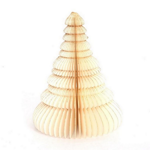 Weihnachtsbaum Papier ivory H 22,5 cm