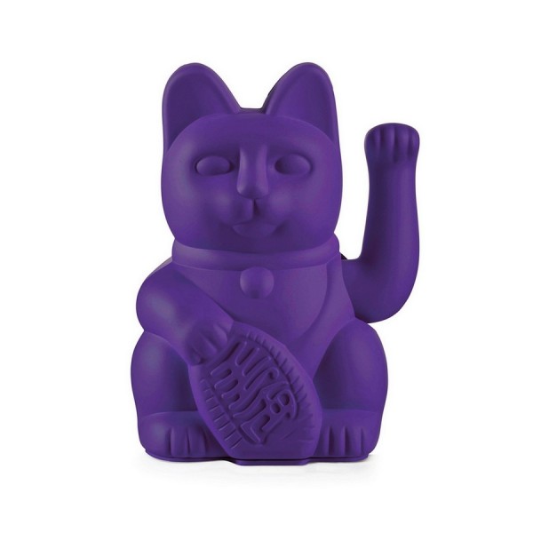 Winkekatze Lucky Cat matt violett