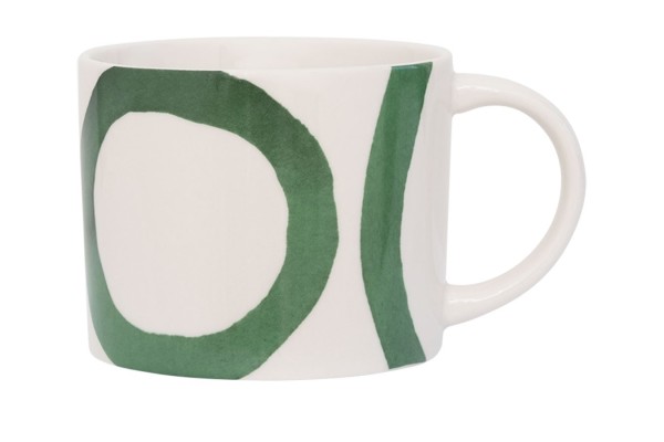 Tasse Tazza dunkelgrün D 10,5 cm