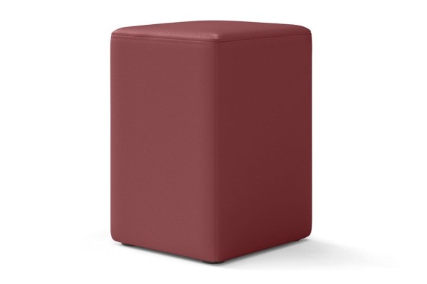 Sitzhocker Leder bordeaux