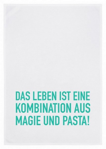 Geschirrtuch Das Leben ist eine Kombination aus Magie und Pasta