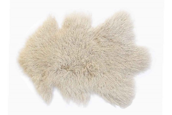 Tibetanisches Lammfell beige B 80 cm