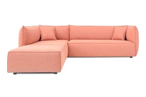 Ecksofa Alonso Stoff apricot