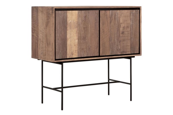 Highboard Metropole Teak Metall H 100 cm