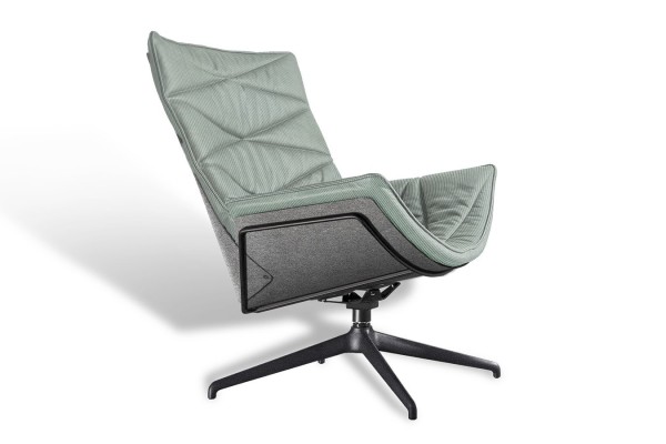 Drehsessel Nest Pure Lounge Cord türkis