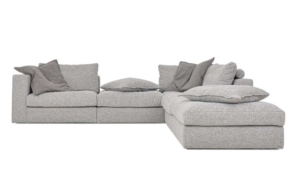 Ecksofa Antoine Stoff grau 