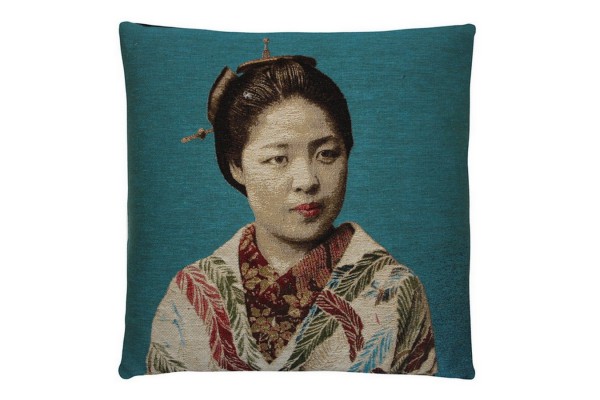 Kissen Geisha petrol 45 x 45 cm