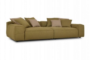Sofa Than 4 Sitzer Stoff olive B 264 cm