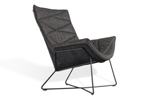 Sessel Nest Pure Lounge Stoff grau