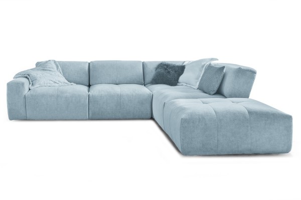 Ecksofa Paddy Stoff hellblau