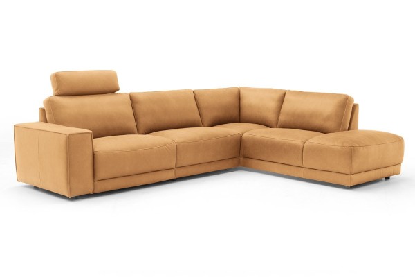 Ecksofa Pieta Leder cognac