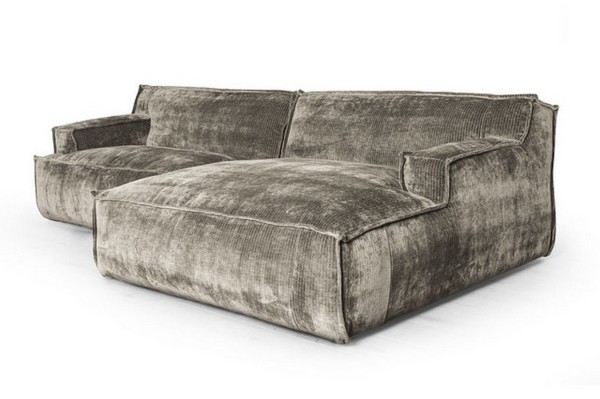 Ecksofa Plantes Cord taupe 