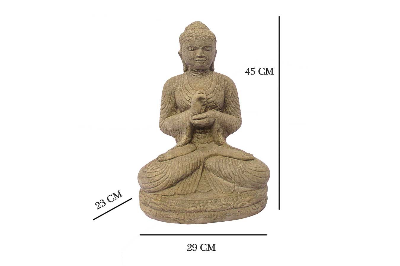 H Steinfigur Shop Sitzender 45 cm Buddha Online daslagerhaus -