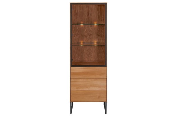 Vitrinenschrank Stirling Eiche B 62 cm