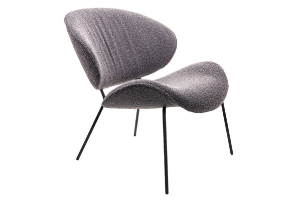 Sessel Alvaro Lounge Bouclé grau