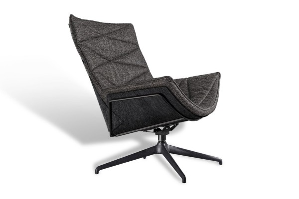 Drehsessel Nest Pure Lounge Stoff grau