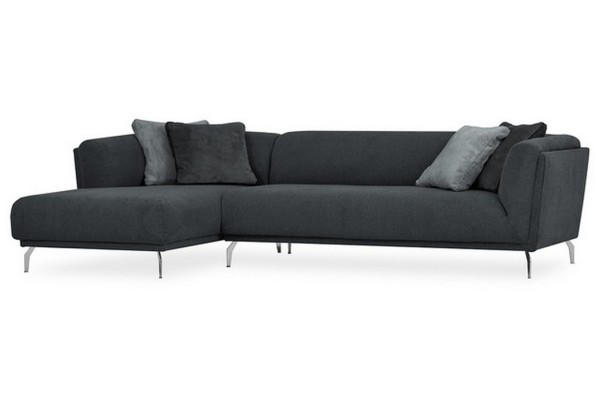 Ecksofa Aston Stoff dunkelgrau