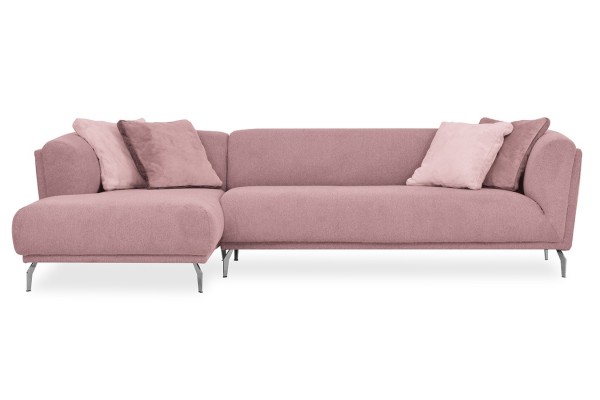 Ecksofa Aston Stoff rosa