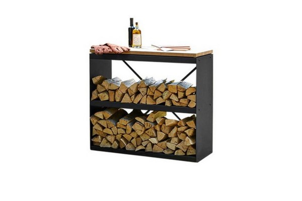 Ofyr Wood Storage Regal Black Dressoir niedrig